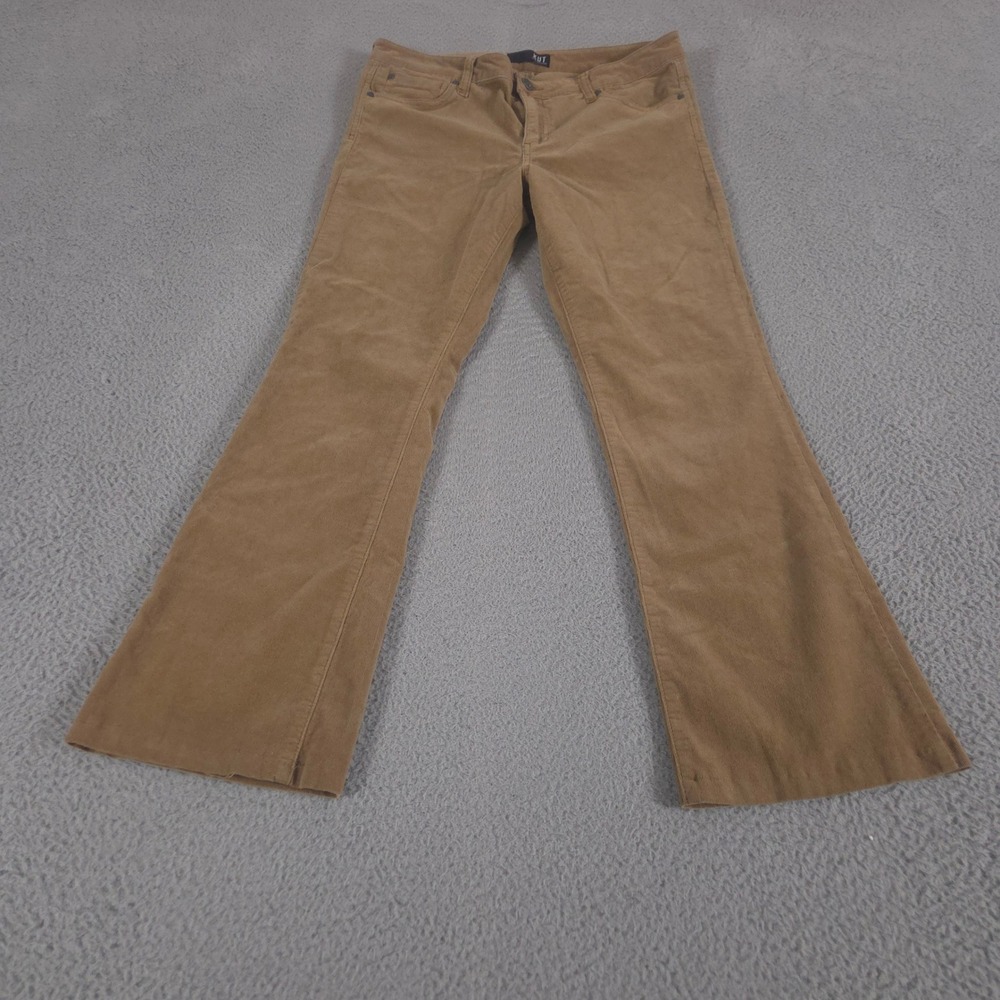 Kut from the Kloth Jeans Women 12 Tan Karen Baby Bootcut Twill Stretch Pants